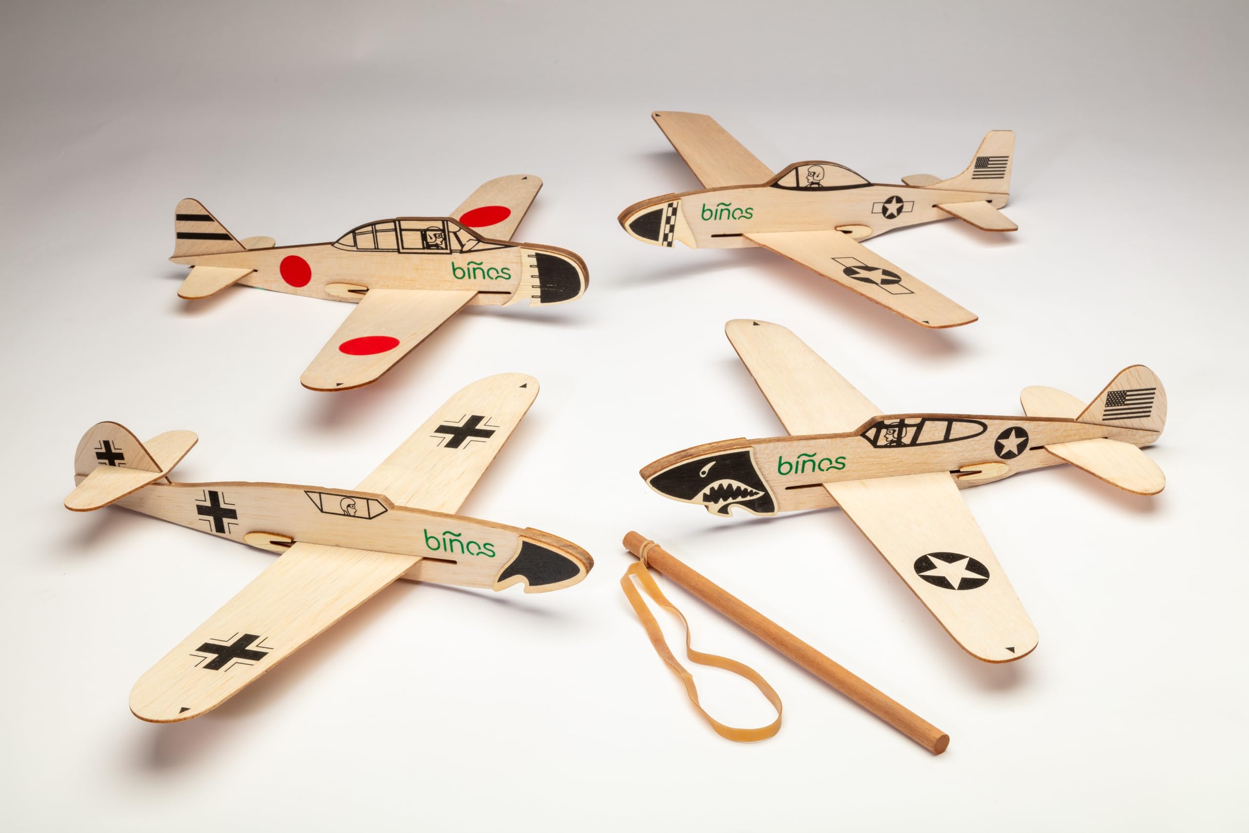 Amazon.com: BINOS 4-Pack of Historical Balsa Wood Airplane