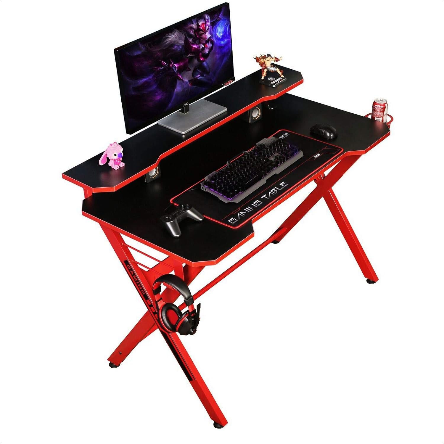 Gaming Desk with Hutch, Full or Limited Warranty Full