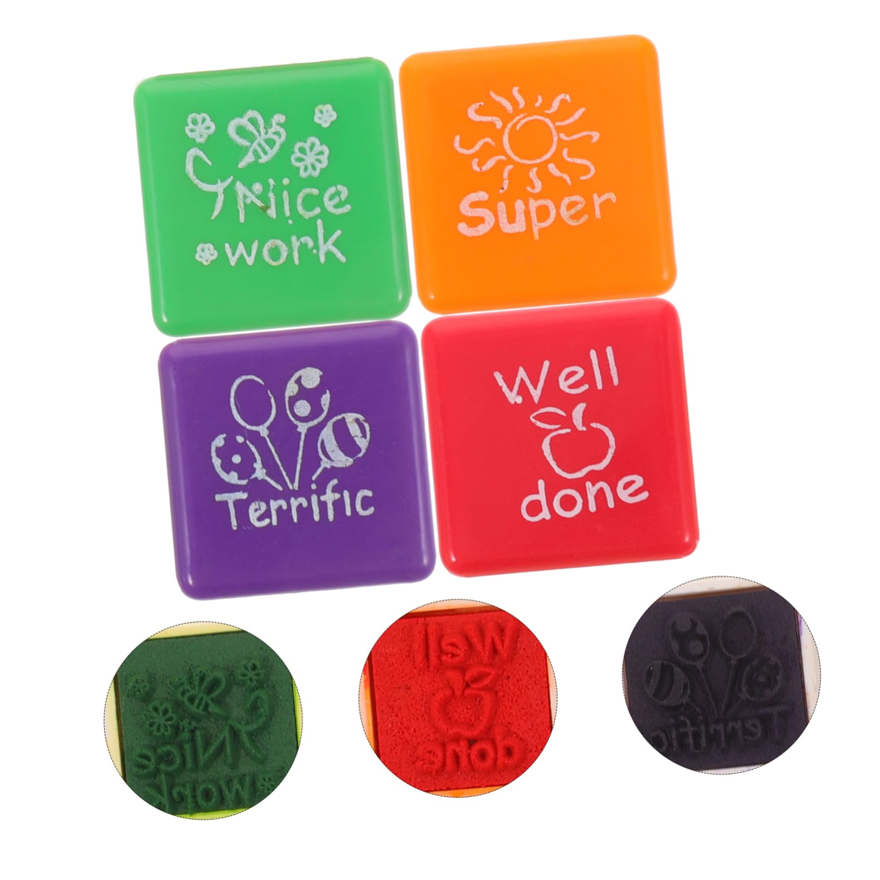 VILLCASE 20pezzi Timbri Motivazionali Per Stamps Creativi Per e Te Timbri Positivi Done Nice Work Super Terrific