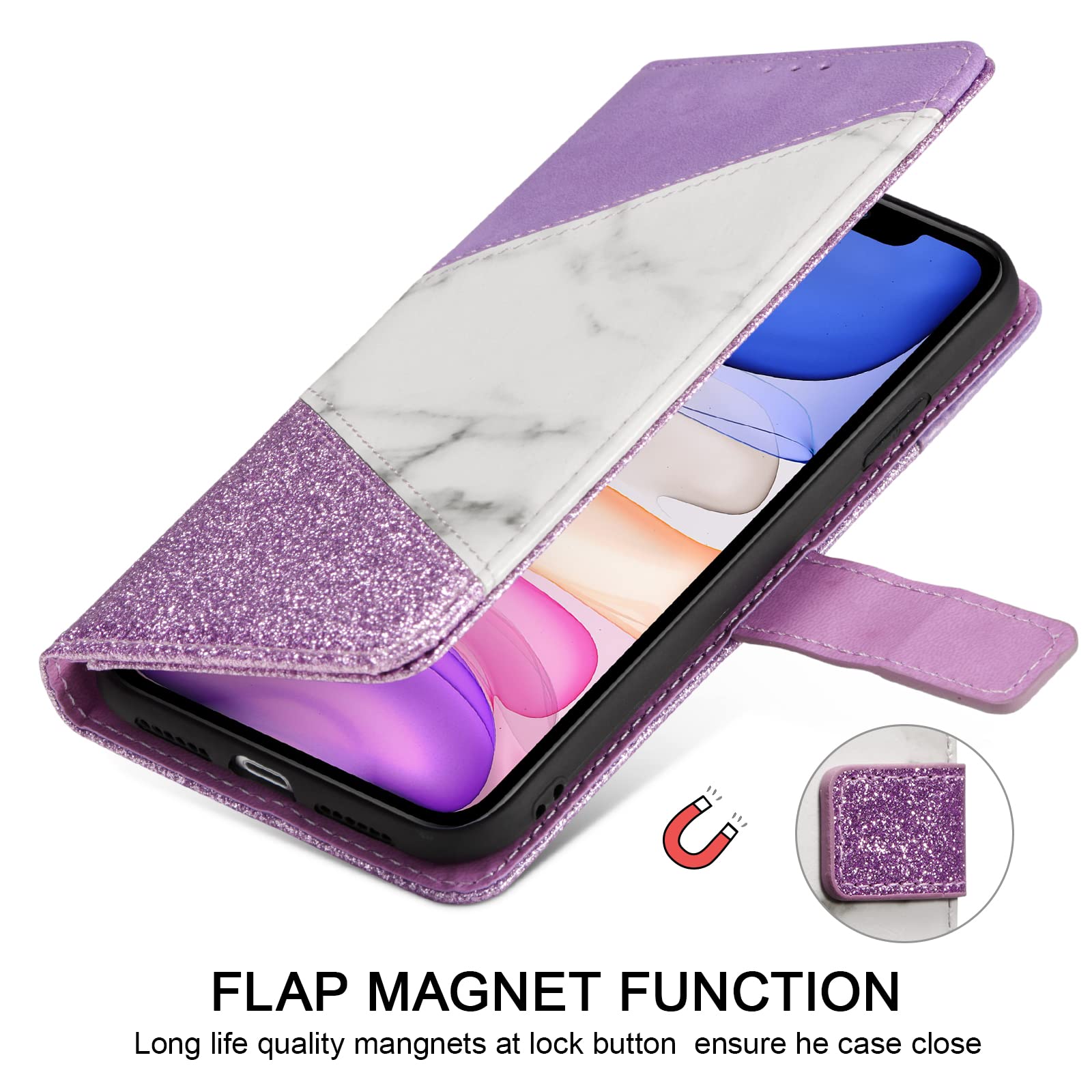 GANYUU Funda Tipo Cartera Para IPhone 14/14 Plus/14 Pro/14 Pro Max, Funda Plegable De Piel Sintética De Alta Calidad, Con Cierre Magnético, Para Hombres Y Mujeres (color : Preto, Tamaño: 14
