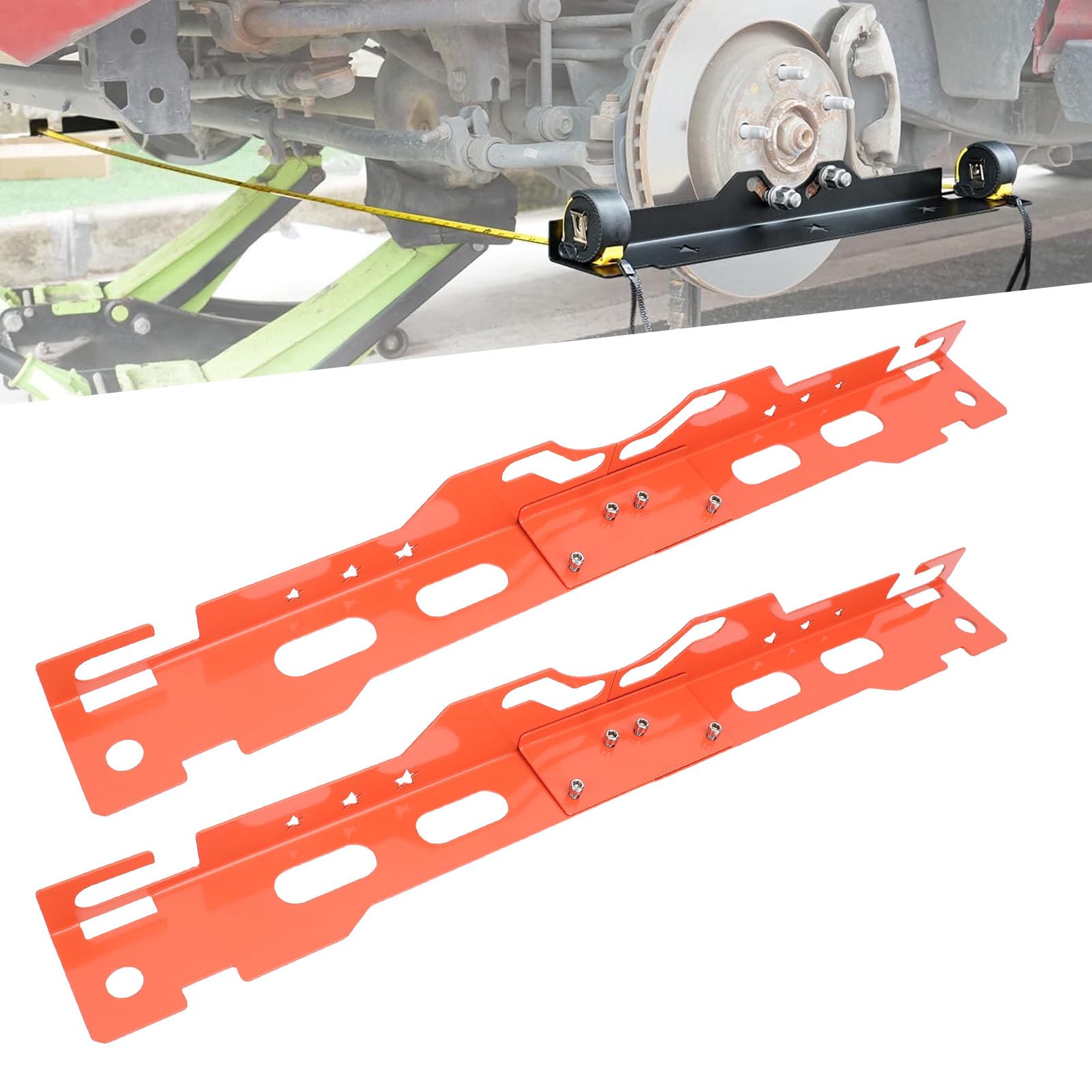 Piastra per strumenti di allineamento ruote Scanalatura efficiente ad alta precisione Misurazione coassiale per auto SUV (orange)