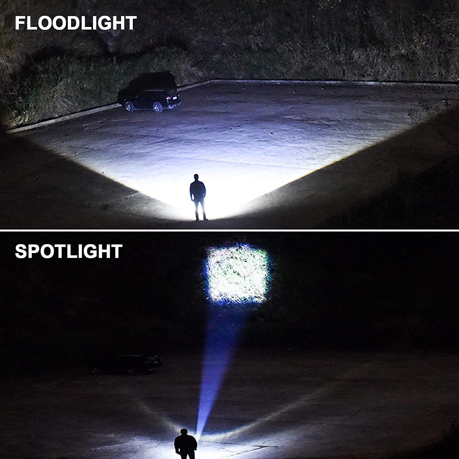 USB Rechargeable Torch,Magnetic Super Bright LED Torch Flashlight With 360° COB Work Light,Zoomable,Waterproof,4 Modes Lights For Camping Hiking Emergency(2 Pack