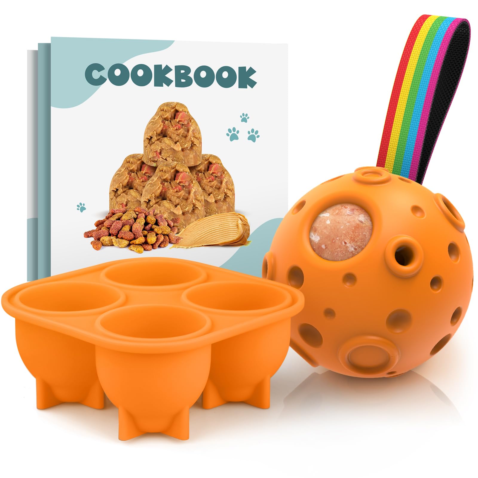 Dog Toys, Dog Toys to Keep Them Busy, Dog Toy Refillable Homemade Freezable Dog Food, Reduces Anxiety Dog Chew Toy, Easy to Clean Interactive Dog Toys, Treat Dispensing Dog Toys