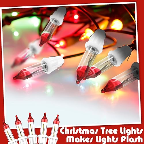 Miniatura 5 de 6 mini bombillas de repuesto para luces intermitentes de Navidad de 3.5 V0.17 A, bombillas incandescentes de repuesto, bombillas de flash