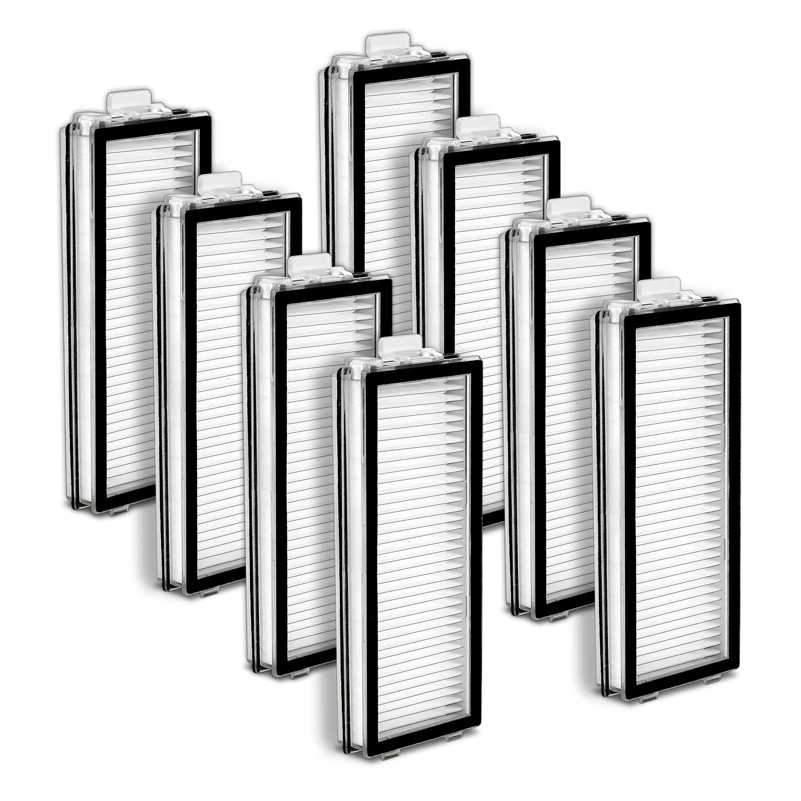 Photo 1 of (8 Pack) Q revo Master Replacement HEPA Filters for Roborock Qrevo Master, Qrevo Slim, Saros Z70, Qrevo Curv 2 Flow Robot Vacuum, Filters Accessories Kit, Vacuum Filter, Canister Upright Filters