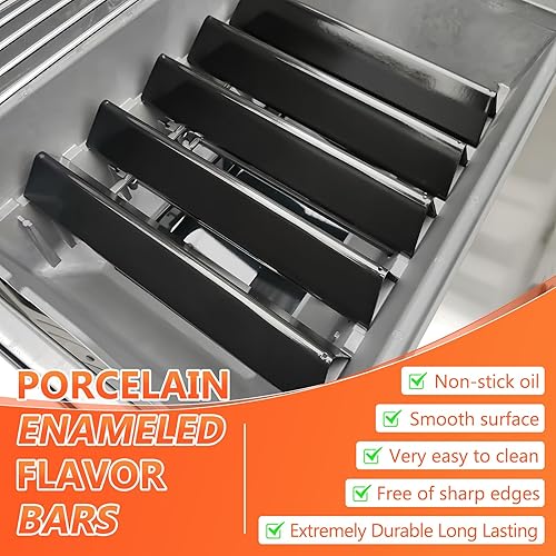 Miniatura 146 de QuliMetal 66033 Barras aromatizantes para Weber Genesis II E-410/E-415/E-435, piezas de parrilla para parrillas de gas Weber GS4 Genesis II LX serie