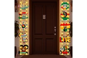 Capoda Black History Month Sign with Lights String Black History Porch Sign...