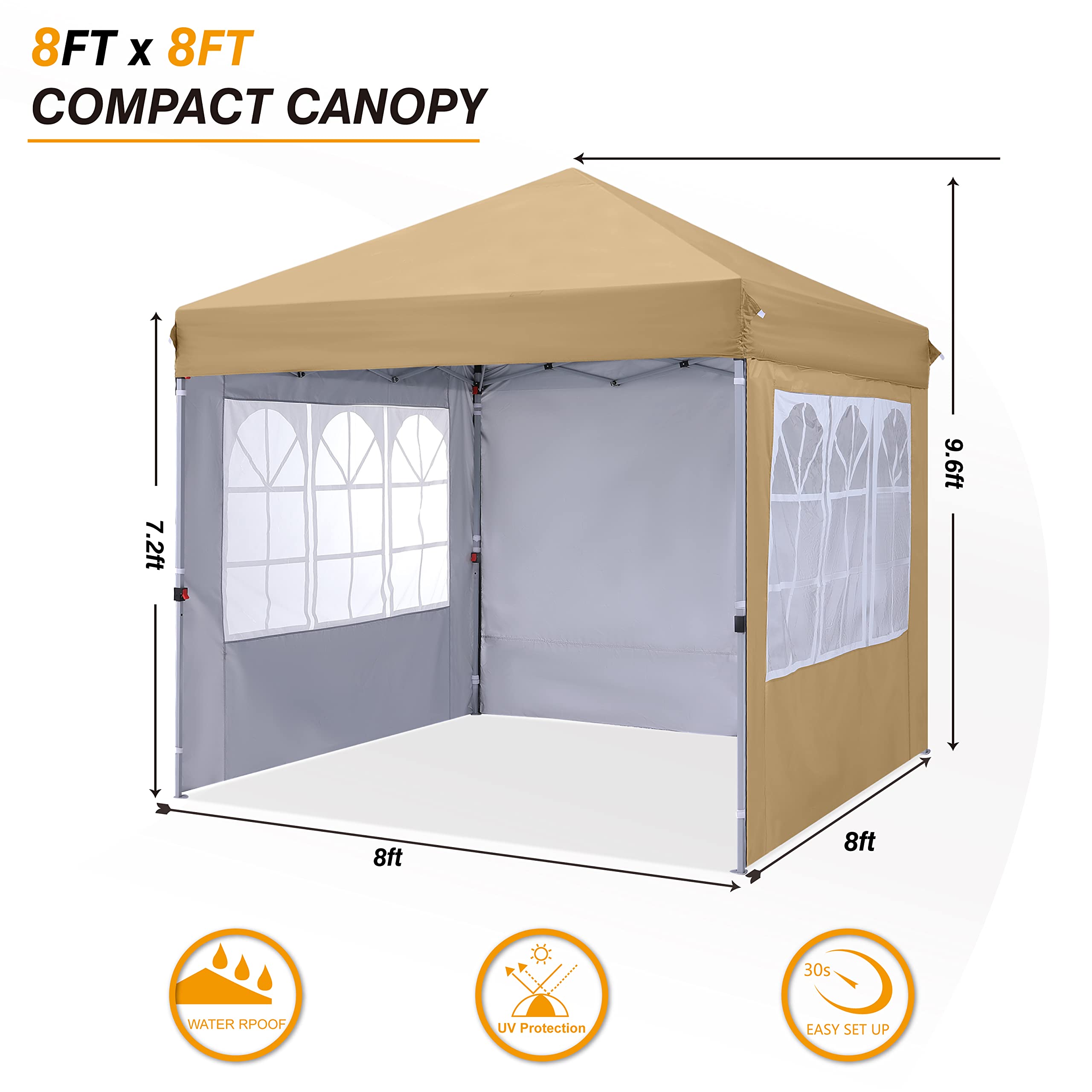 MASTERCANOPY Easy Pop-Up 10' X 10' Canopy Tent Instant Outdoor Shelter - View #10