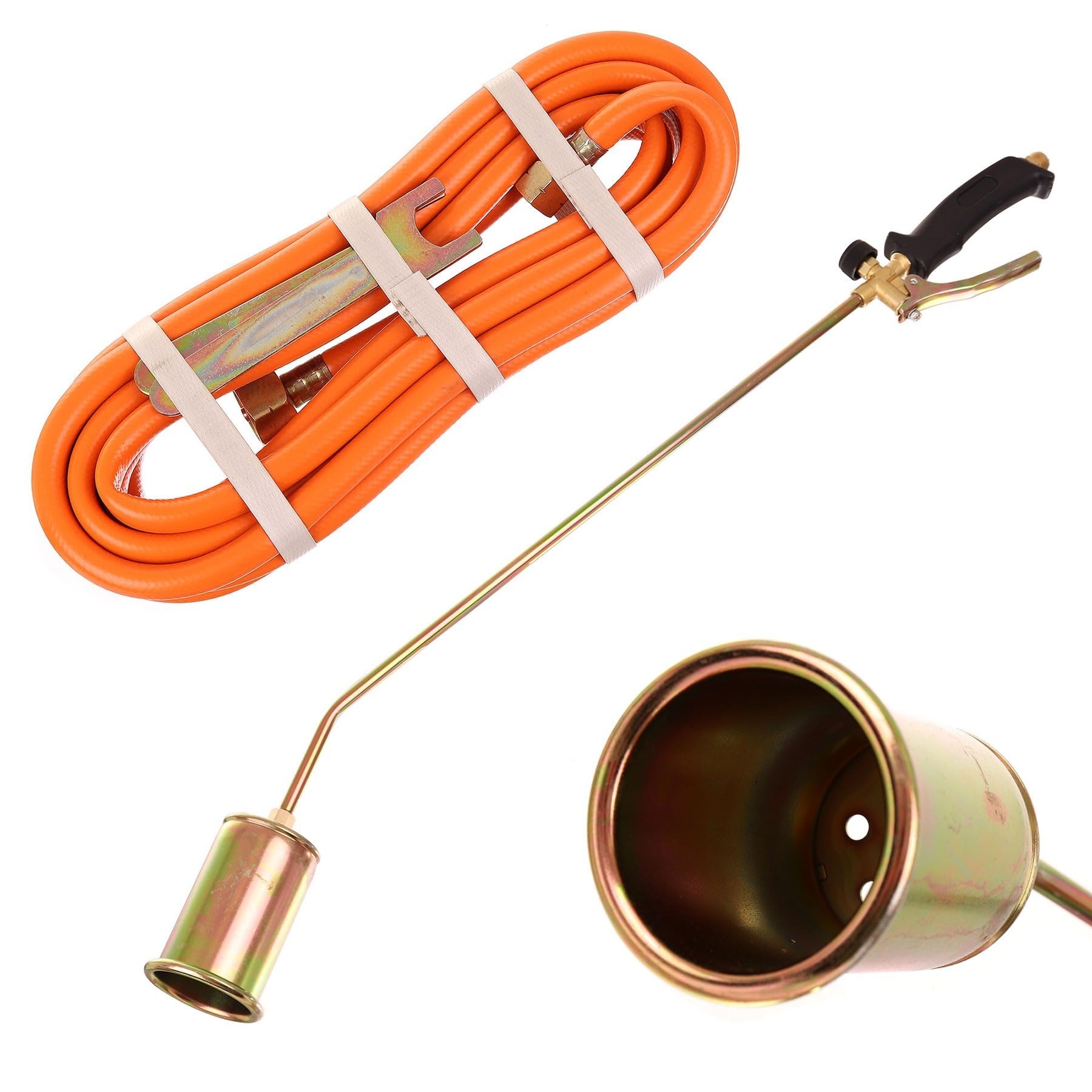 Gas Burner Roofing Torch for Roofing Felt - Gas Burner 1 m + 5 m Propane Butane Hose