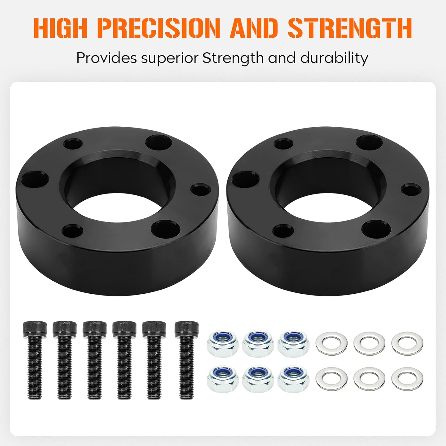 AEagle 2” Front Leveling Lift Kits for 2007-2022 Silverado Sierra 1500, Forged Aluminum Strut Spacers