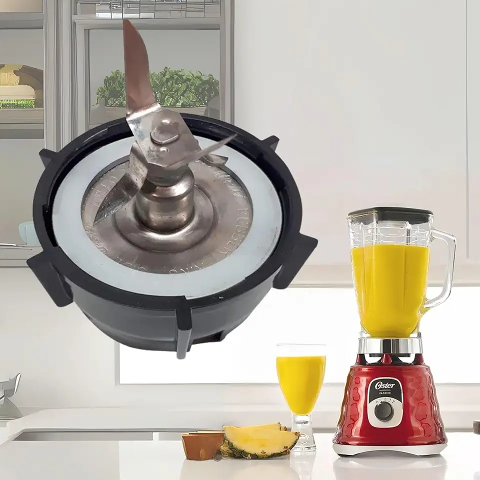 Lâmina de 4 Pontas com Base e Vedação Compatível com Liquidificador Osterizer, Super Chef e Versatille