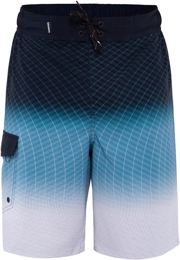 Rokka&Rolla Men's Swim Trunks 9" Quick Dry Stretch Board Shorts Beach Swimwear