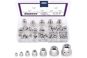 Assortment Kit of 100 304 Stainless Steel Metric Acorn Cap Nuts