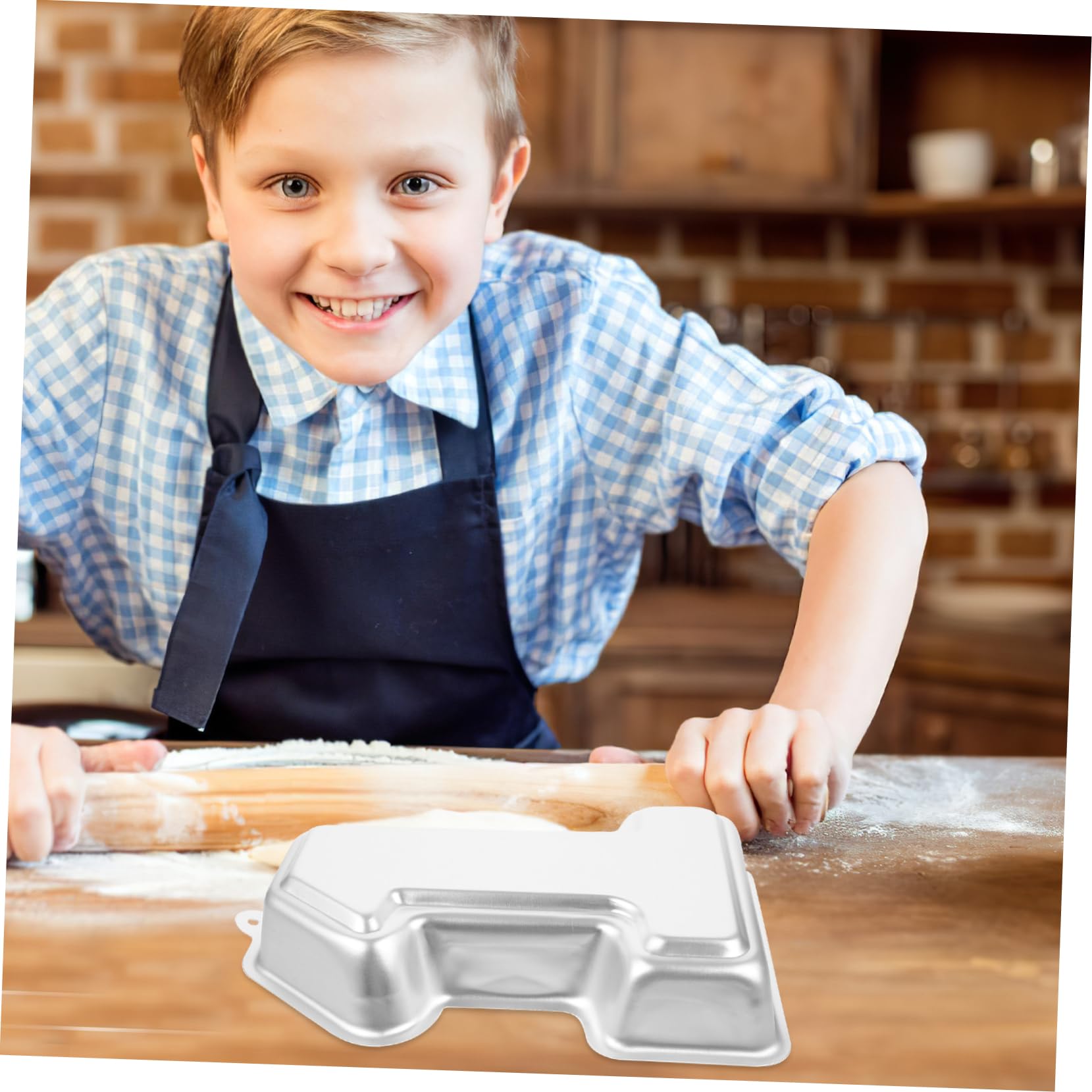 MAGICLULU Lot De 4 Moules À Gâteaux En Aluminium En Forme De Chiffre 1 Accessoire De Pâtisserie Pour Gâteaux Danniversaire