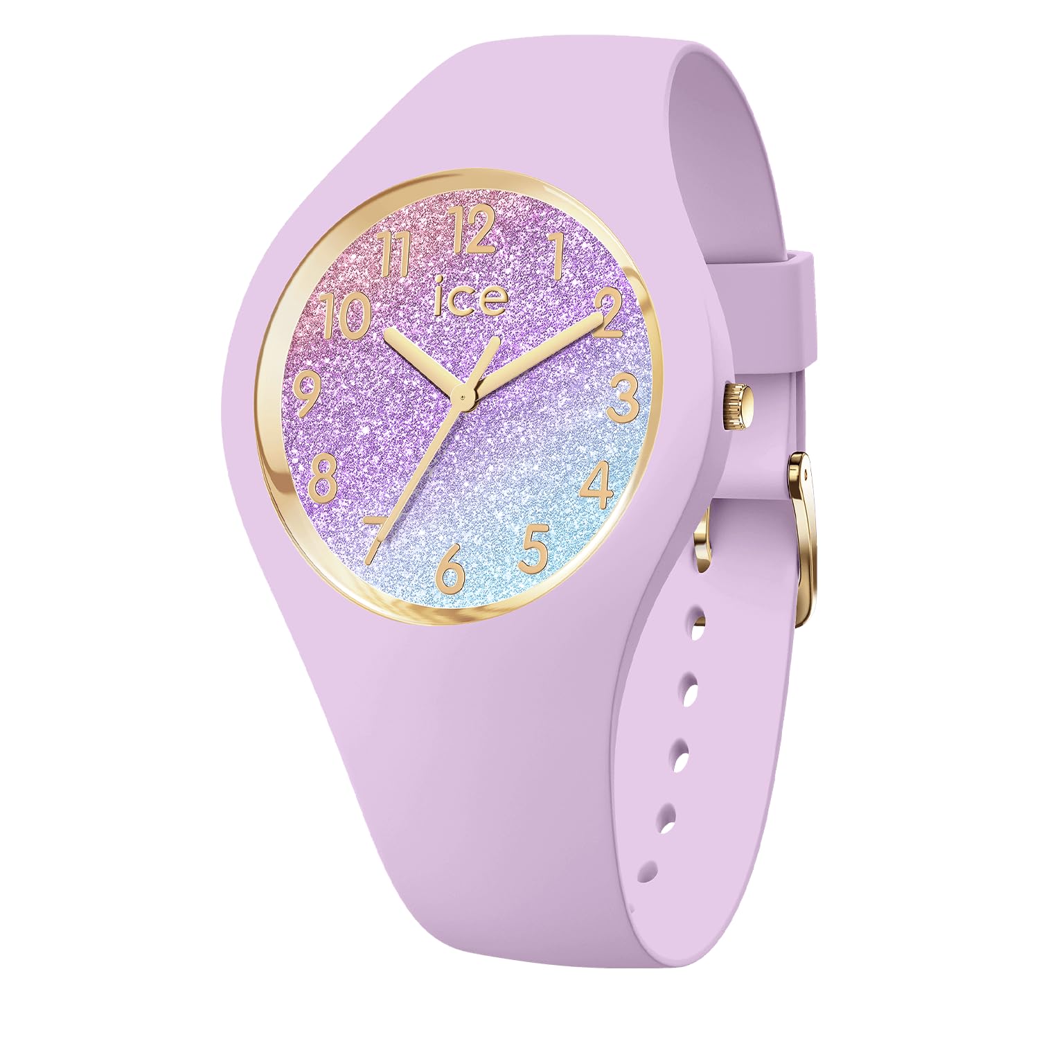 ICE-​WATCH - Ice Glitter Lilac Cosmic - Montre Violette pour Femme avec Bracelet en Plastique - 022570 (Small -)