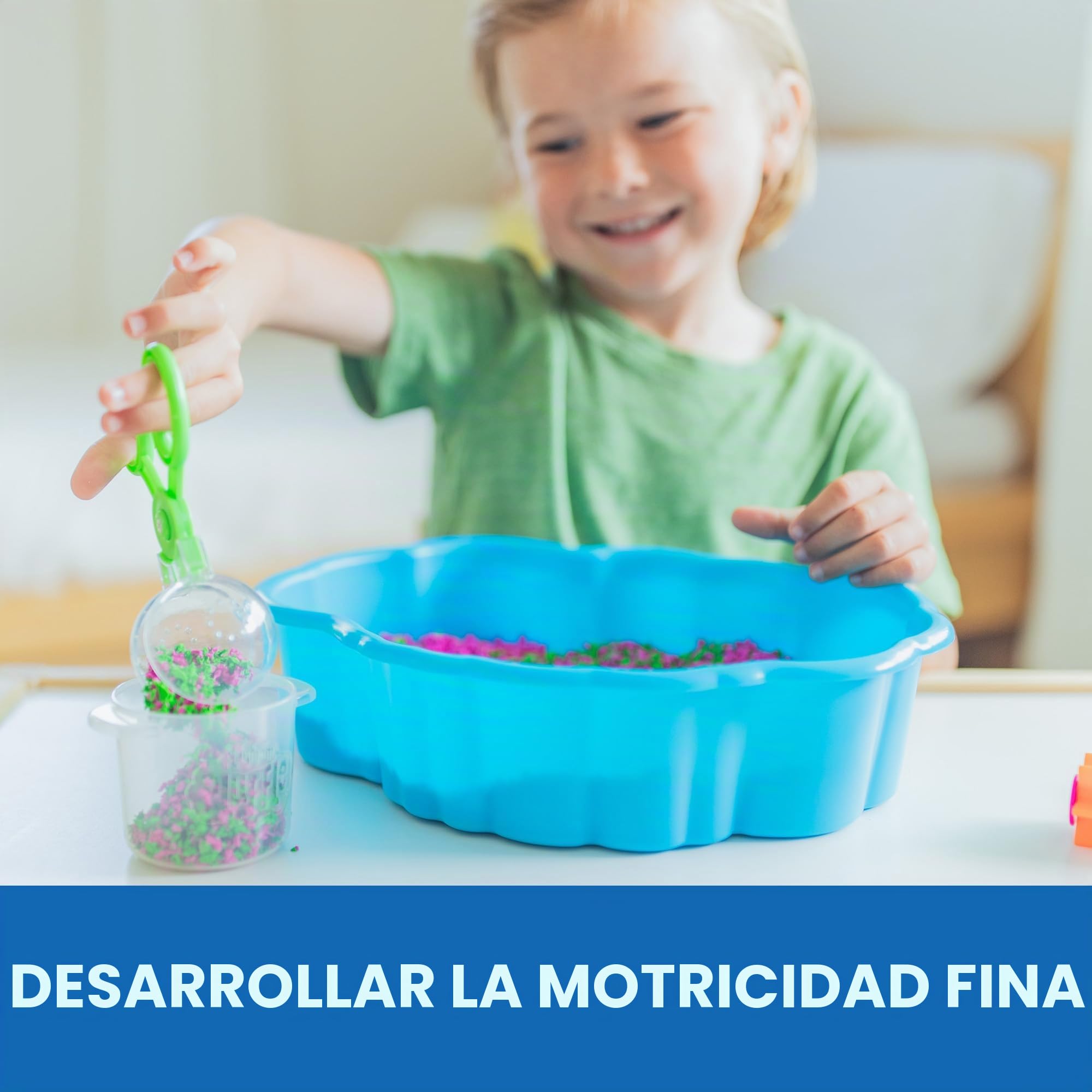 Learning Resources Taller de Juegos sensoriales con Playfoam Pluffle, Juegos creativos con Espuma blandita y mullida, Juguete con Bandeja táctil para niños de Preescolar, 3+ años (1945)