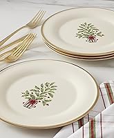 Vista 90 de Lenox Holiday - Tazón de sopa o pasta con borde navideño