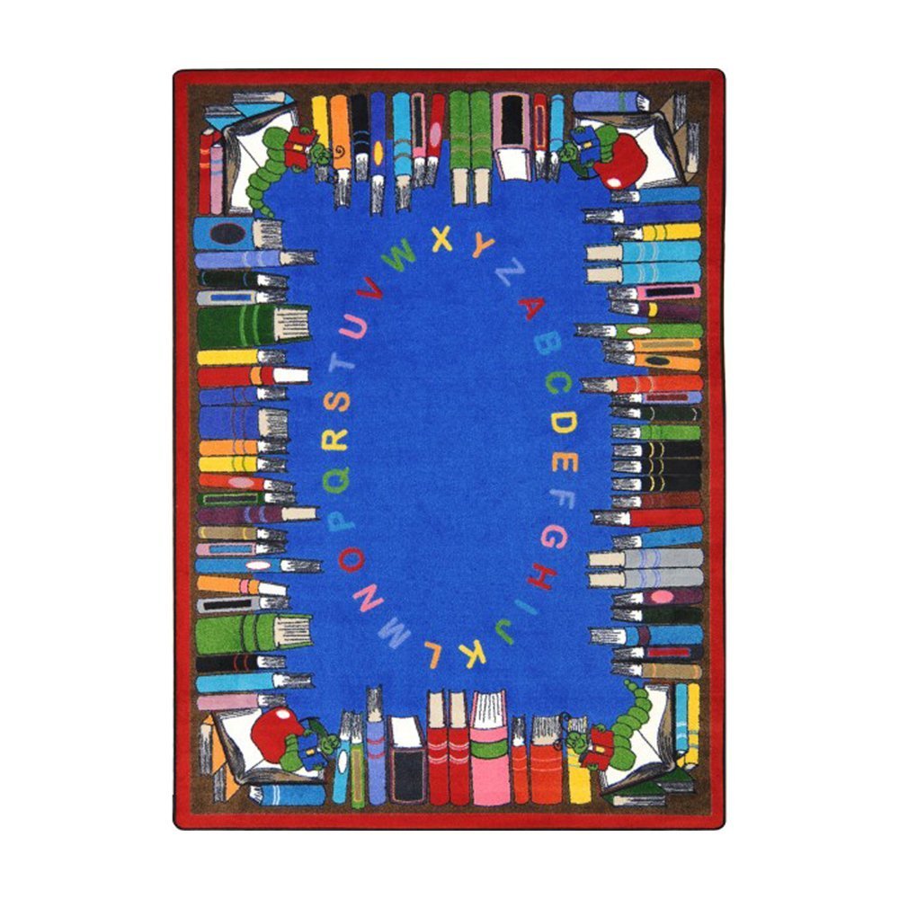 Joy Carpets Read and Learn Area Rug in Color Multi, 5'4