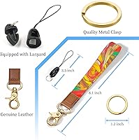 Vista 2 de ookizom Wristlet Keychains Wrist Lanyard Strap for Men & Women Lanyards for Keys Cute Key ID Badge & Wallet Holder