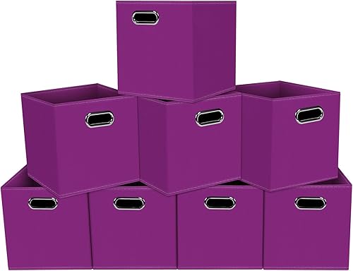 Miniatura 33 de Contenedores de Almacenamiento de Tela Azul Marino, 11x11x11, Juego de 6, Contenedores Cúbicos Plegables para Almacenamiento de Ropa o Accesorios