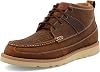 Twisted X Mens 4 Wedge Sole Boot, Round Toe, Woven Saddle & Oiled Saddle, 7.5 W