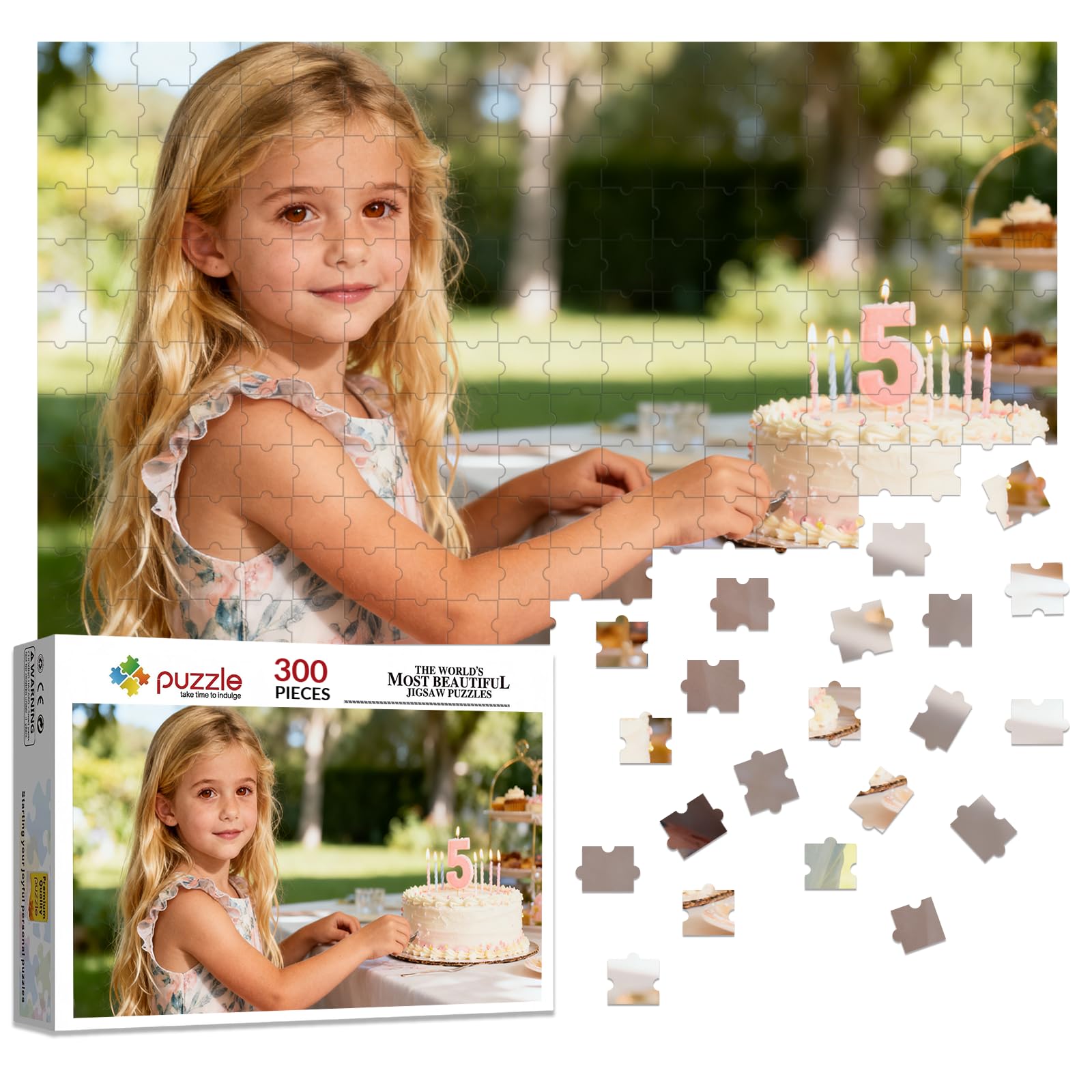 BEXOA Personalised Jigsaw Puzzle from Photo, 300/500/1000 Pieces