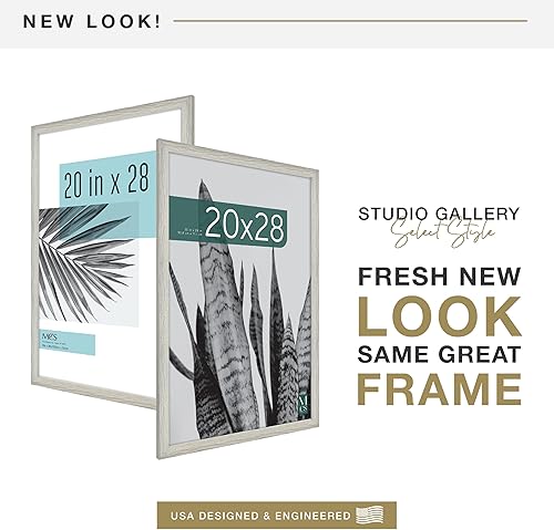 Vista 160 de MCS Industries Studio Gallery - Marcos con textura de madera color gris de 13 x 19 pulgadas / 33.02 x 48.26 cm., 2 unidades Gris Woodgrain