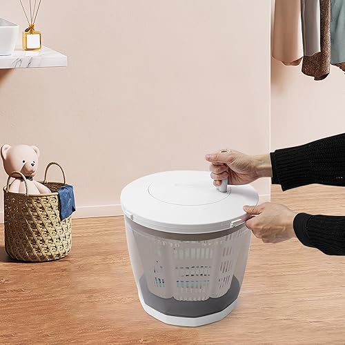 Lavadora manual 2 en 1 con secadora giratoria, lavadora compacta no eléctrica de capacidad de 4.4 libras, lavadora portátil para viajes, dormitorio,