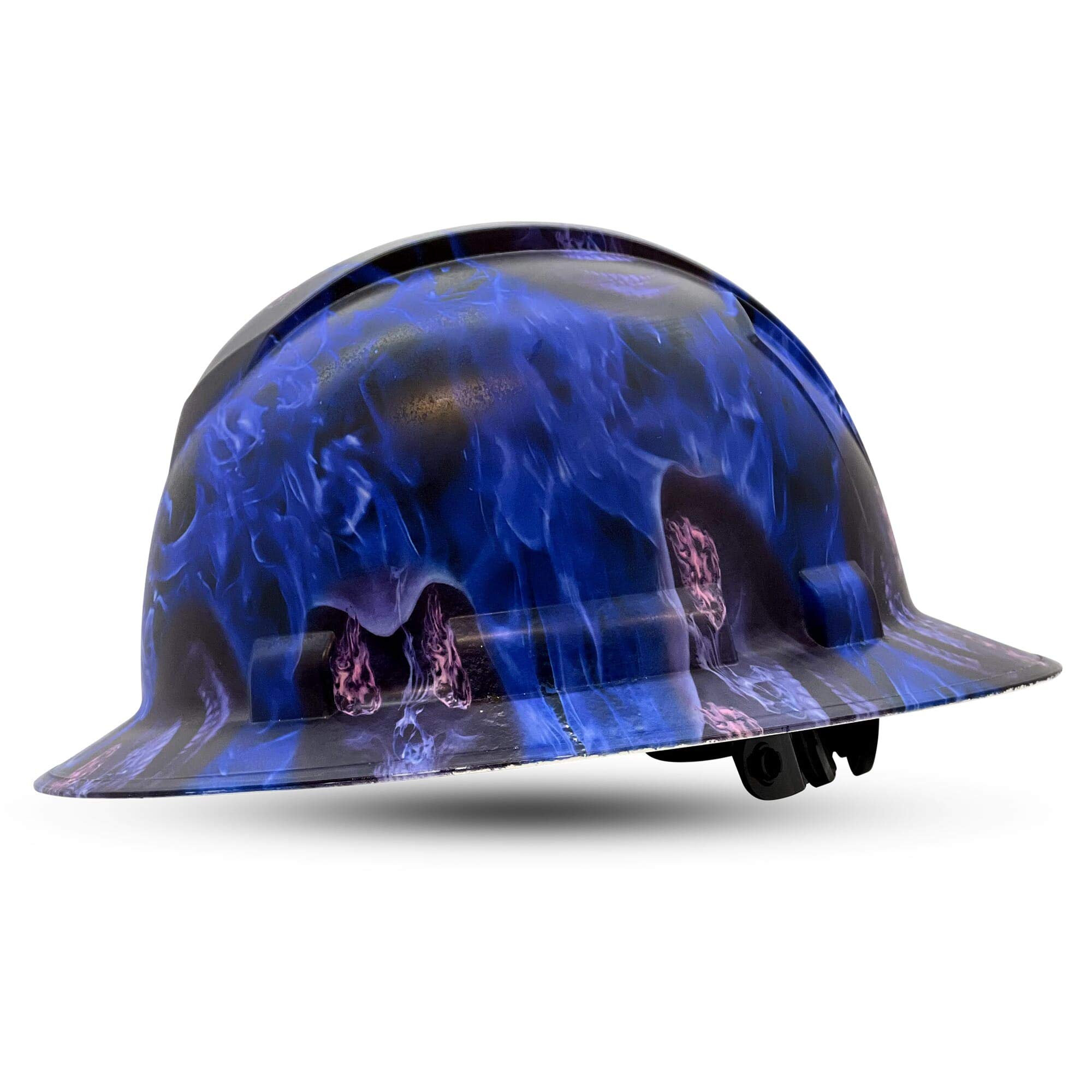 Acerpal Full Brim Non-Vented Carbon Fiber Design OSHA Hard Hat for Construction with Gloss Finish and 6-Point Suspension