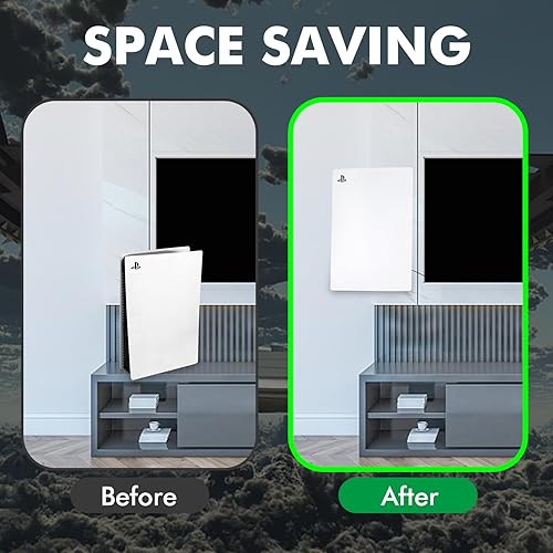 Miniatura 4 de Wall Mount for PS5, PS5 Holder PS5 wall mount Vertical Stand for PS5 (Disc and Digital), Stealth Mount Iron Holder