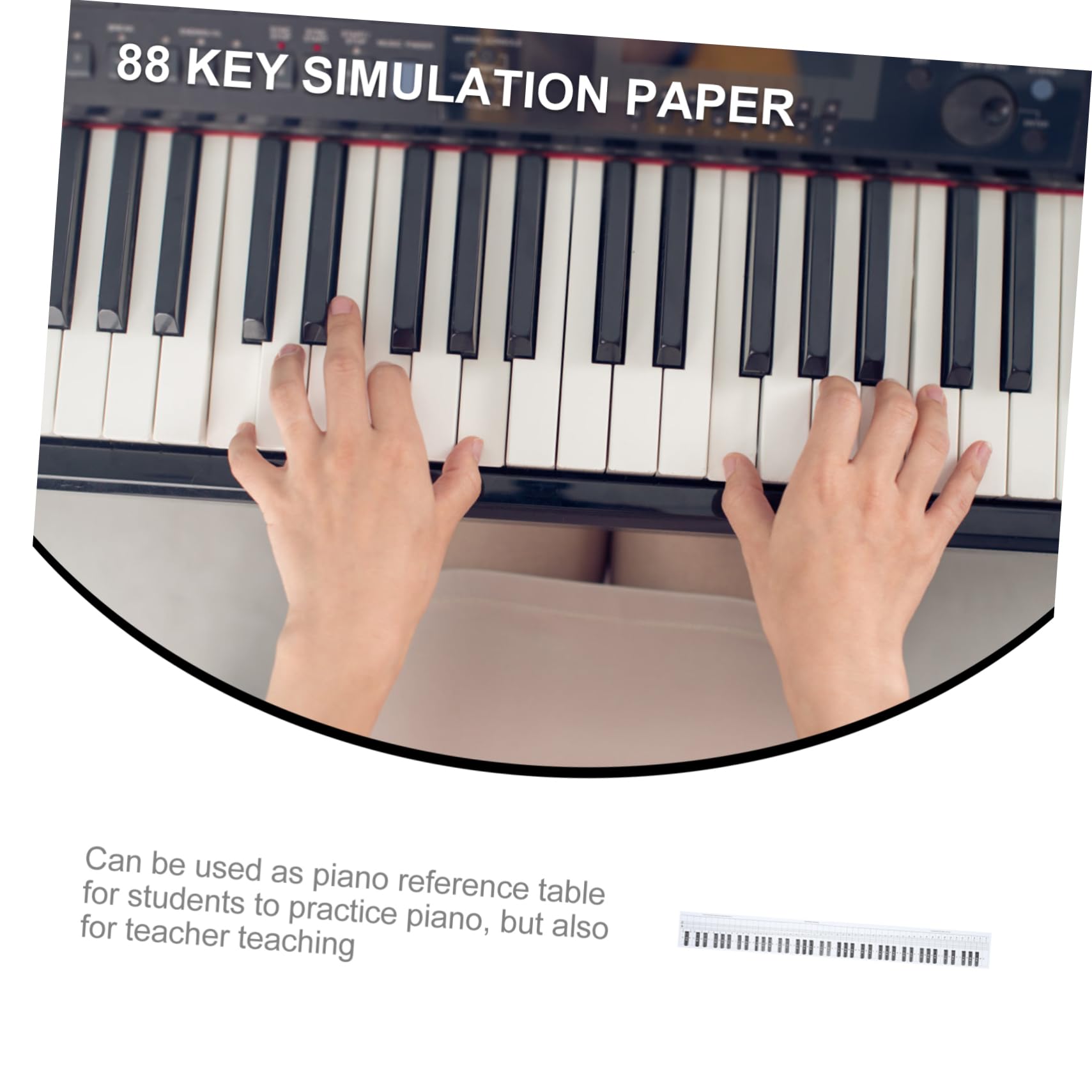 Alasum 3piezas Guía De Práctica Para Teclado De Piano De Teclas Cartel De Referencia Para Estudiantes y Profesores Material Diseño Portátil Color