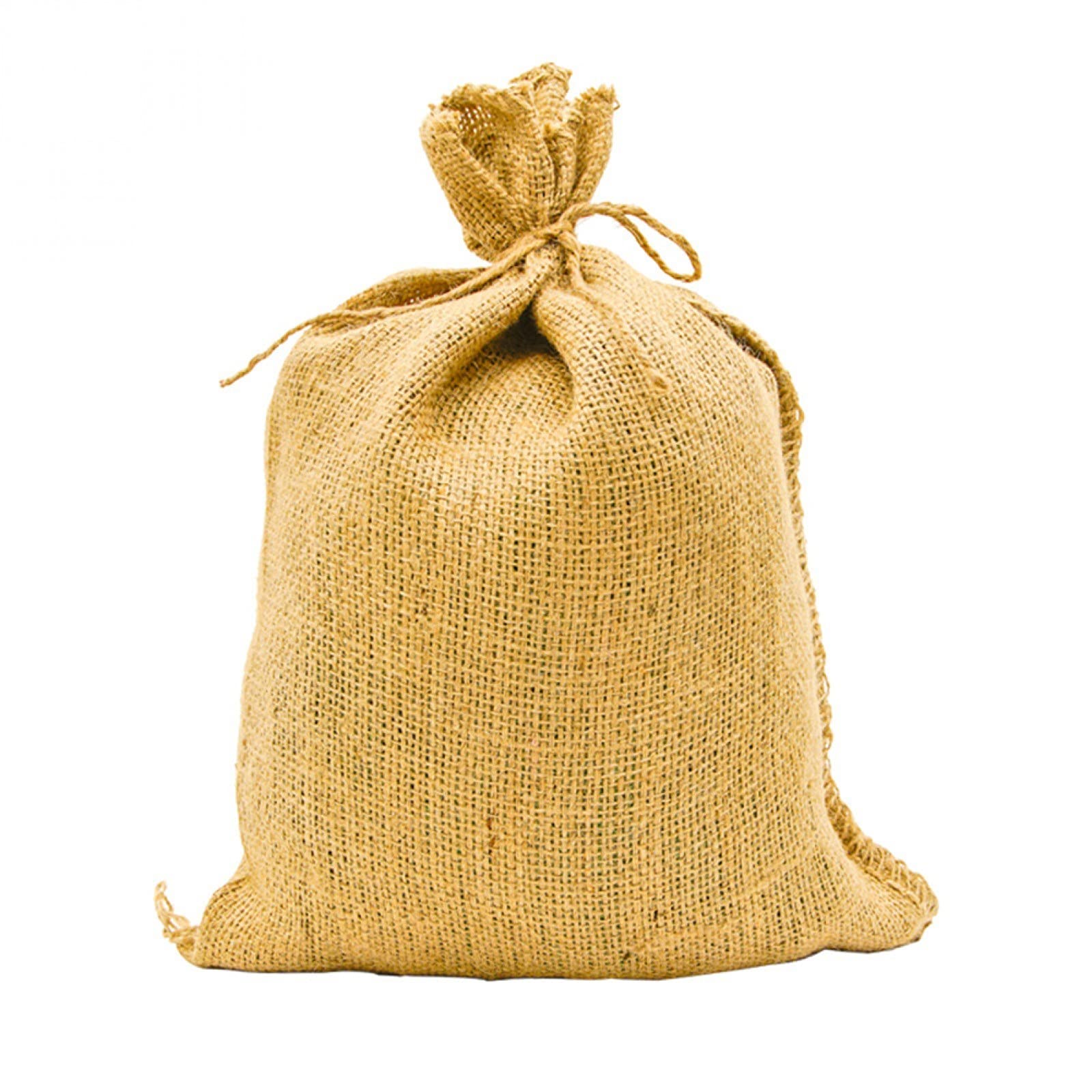 10pcs Control de inundaciones Sandbag de arena resistente a la inundación Hinchazón de agua Bolsa de jute Bolsas de saco de trabajo pesado 40 * 60cm Bolso de sandy saco Saco de control de inundación