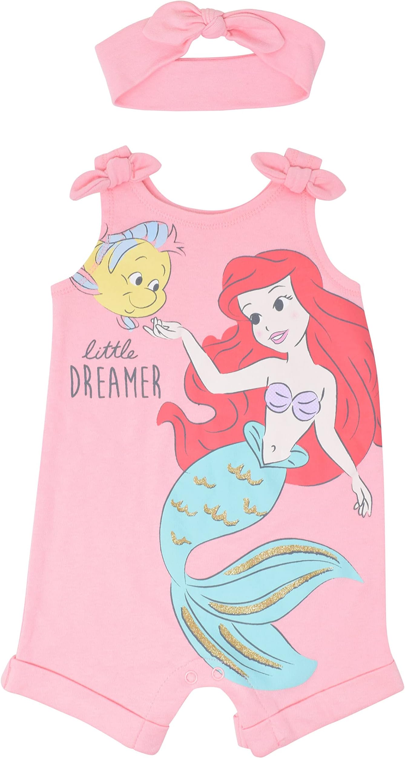 Disney Princess Romper /Headband Set Ariel Cinderella Jasmine Tiana Aurora Belle