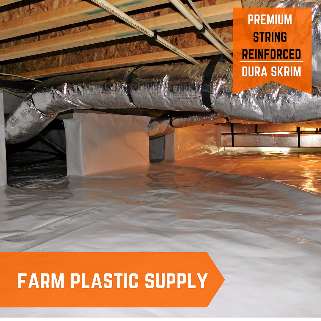 Farm Plastic Supply Dura Skrim String Reinforced White Plastic
