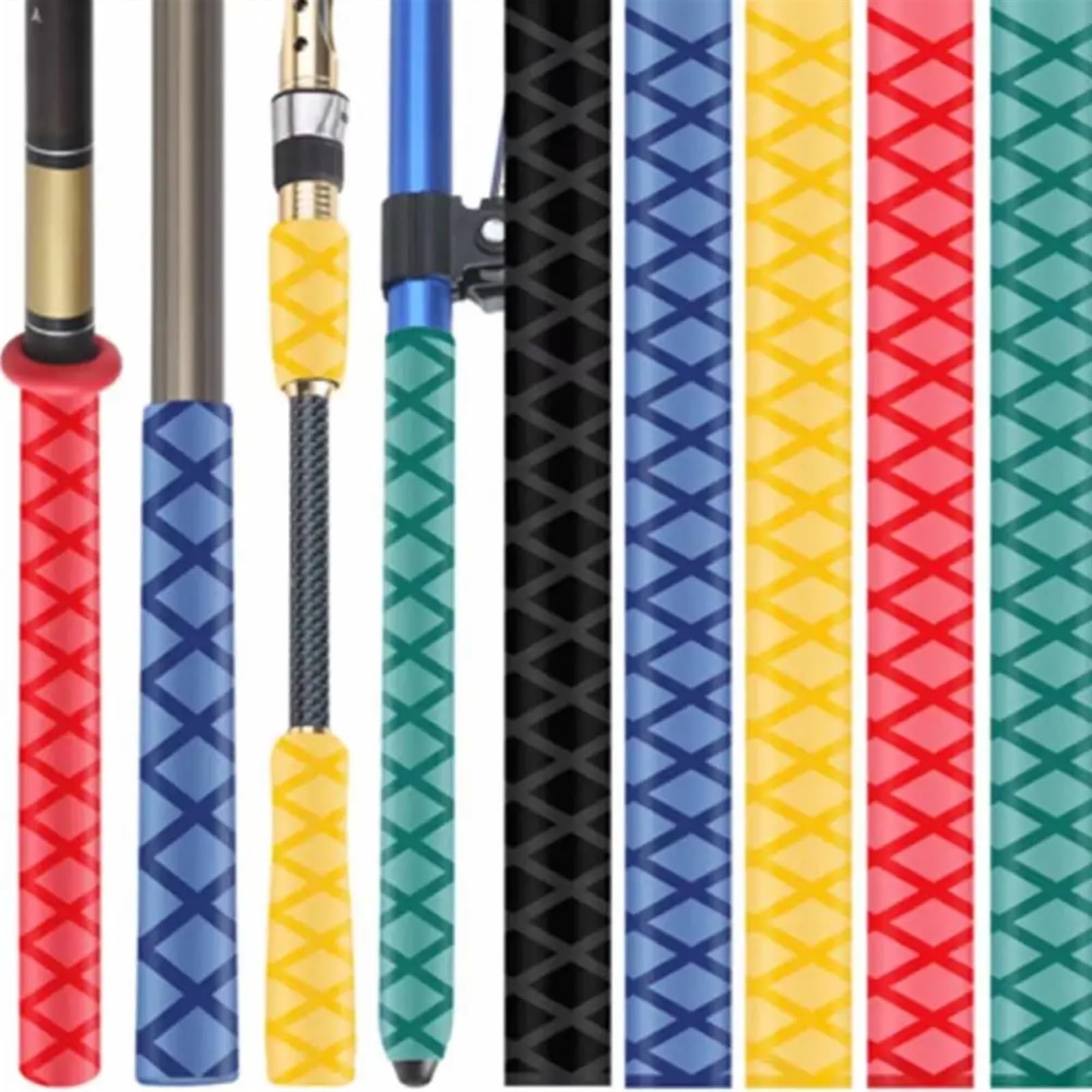 Manchon thermorétractable pour poignée, Gaines thermorétractables for Cannes à pêche : 15 mm à 40 mm, Plusieurs Couleurs, 1 m(Yellow,28mm)