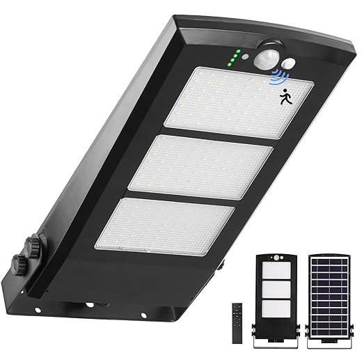 Sararoom Solar Lights Outdoor, 189 LEDs 6500K Flood Light Dusk to Dawn, IP65 Waterproof Solar Powered Outdoor Lights with Motion Sensor, 6 Lighting Modes Security Light for Yard, Garden, Street
