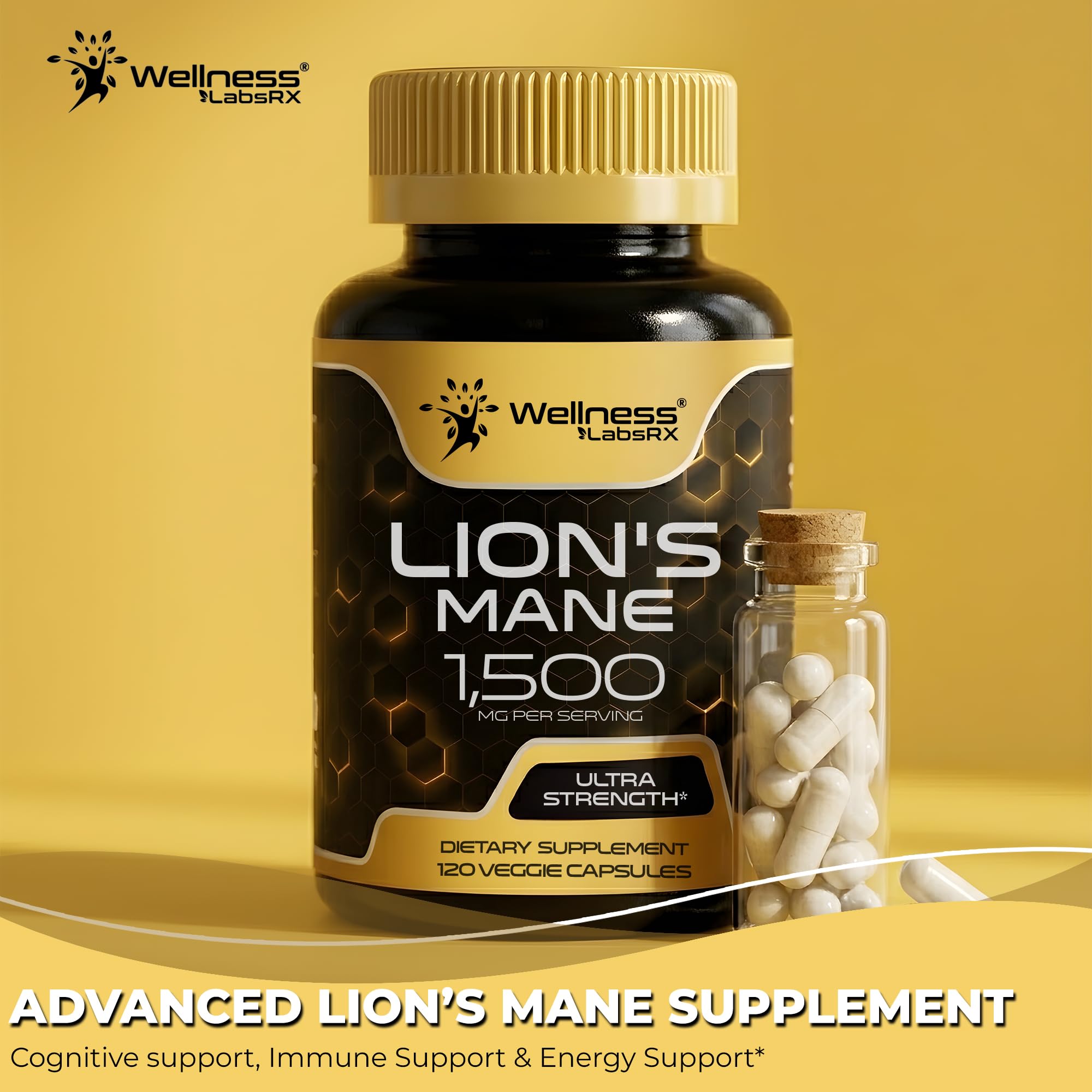 Organic Lions Mane Supplement Capsules, Memory & Focus Mushroom, 120 Count — Amazon image 4