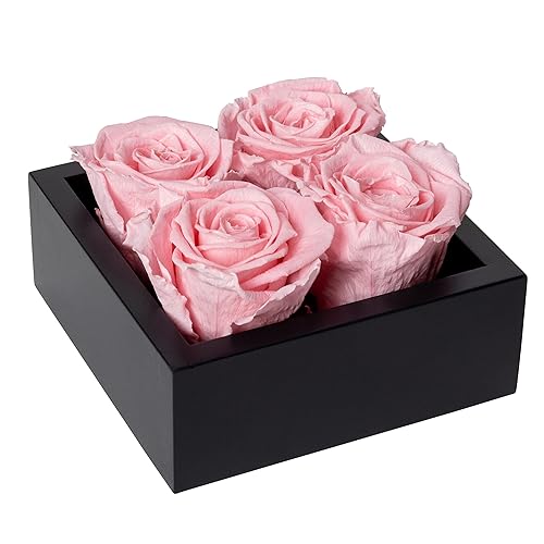 Khiva Regalos para el día de San Valentín para ella Rosas preservadas en una caja Flores frescas para entrega de primer cumpleaños Flores de