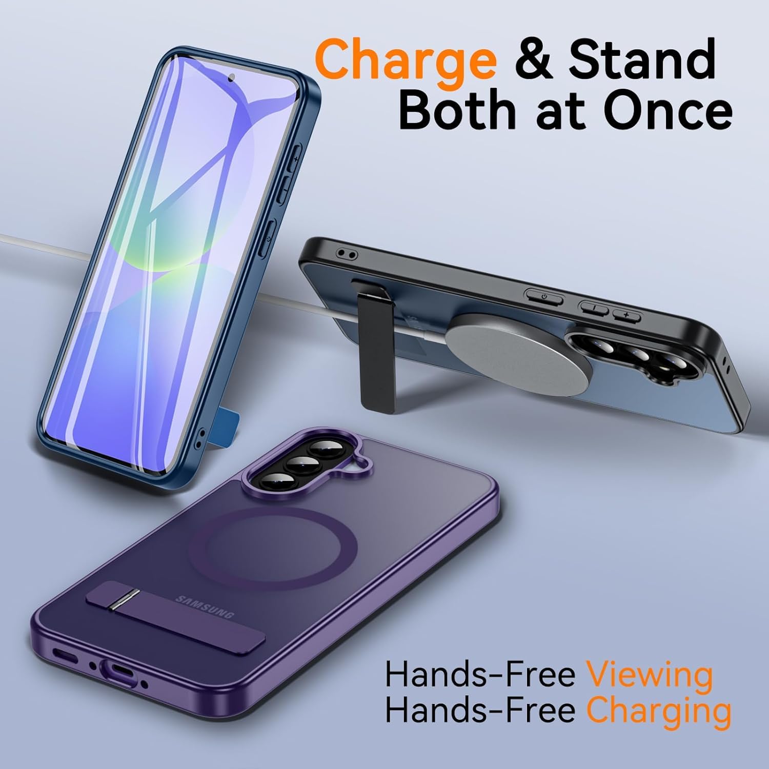 Elzzi MagSafe Case for Samsung A37 - Kickstand & Protection -4 Elzzi MagSafe Case for Samsung A37 - Kickstand & Protection -4