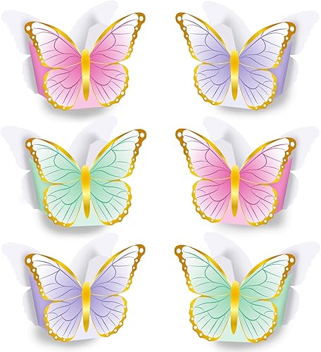 Miniatura 3 de 12 centros de mesa de mariposa para baby shower, decoraciones de mesa de comedor de mariposa para artículos de fiesta temática de mariposas,