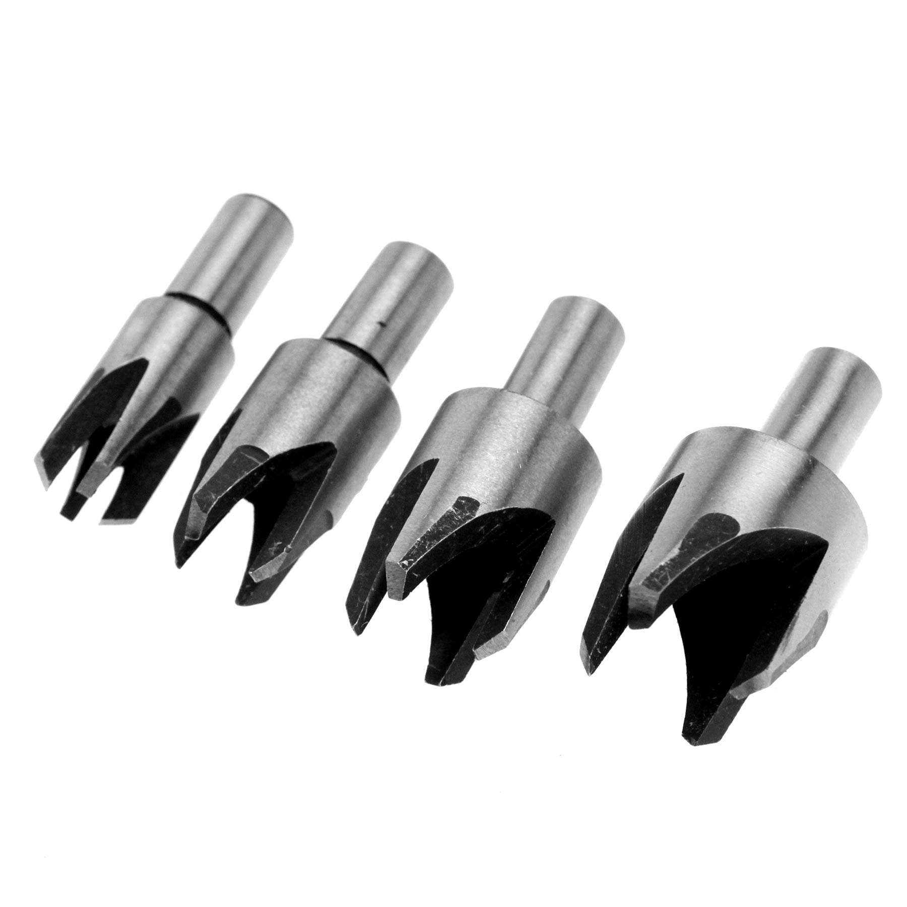 Hout Plug Boor Set Plug Cutter 4-delige set, 1/2'',5/8'',3/8'',1/4