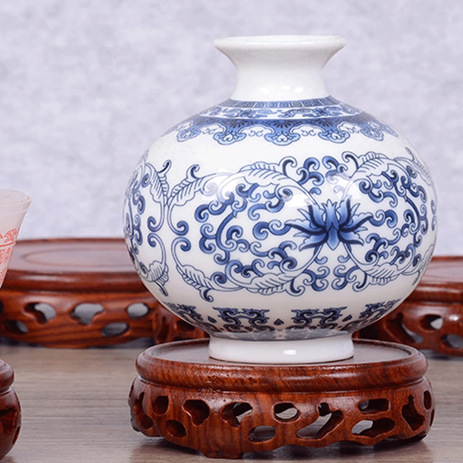 Présentoirs De Vase En Bois: Base Rétro Chinoise Base De Bonsaï Circulaire Rotative Base De