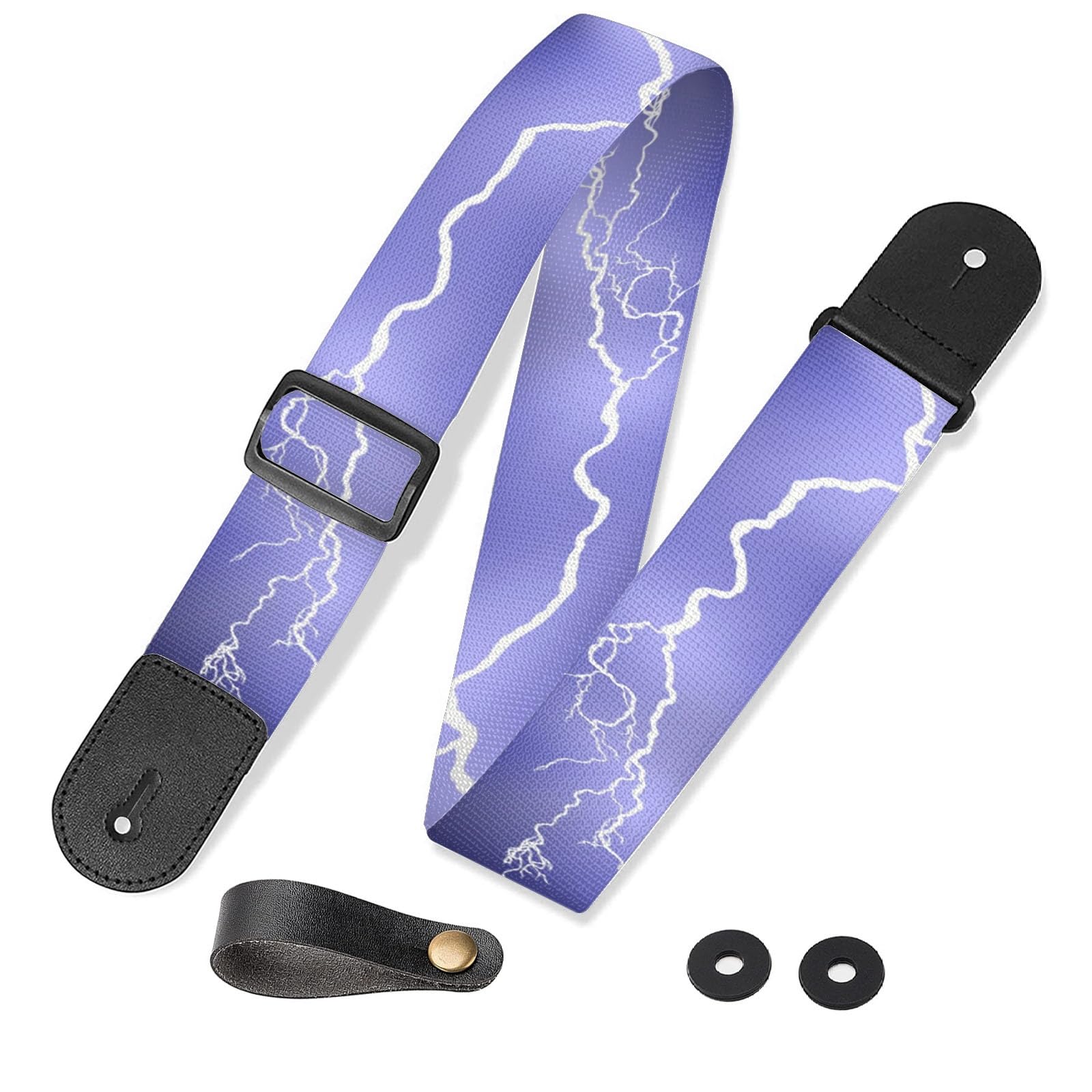 Acoustic Bass Guitar Straps Personalized Guitar Strap, Electric Lightning Guitar Strap Adjustable Guitar Accessories