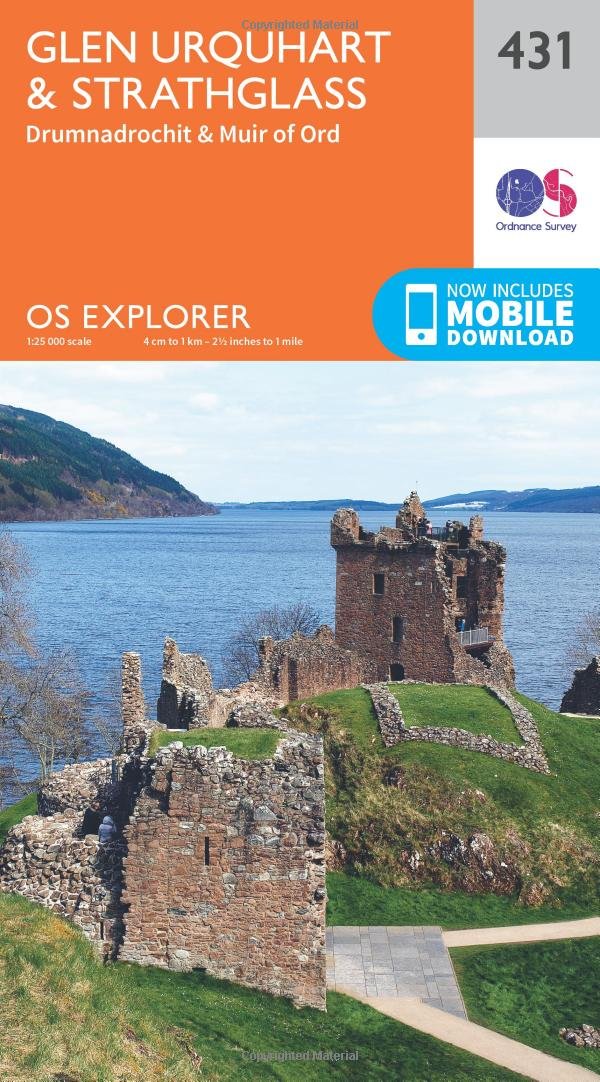 Glen Urquhart & Strathglass Map | Drumnadrochit & Muir of Ord | Ordnance Survey | OS Explorer Map 431 | Scotland | Walks | Hiking | Maps | Adventure