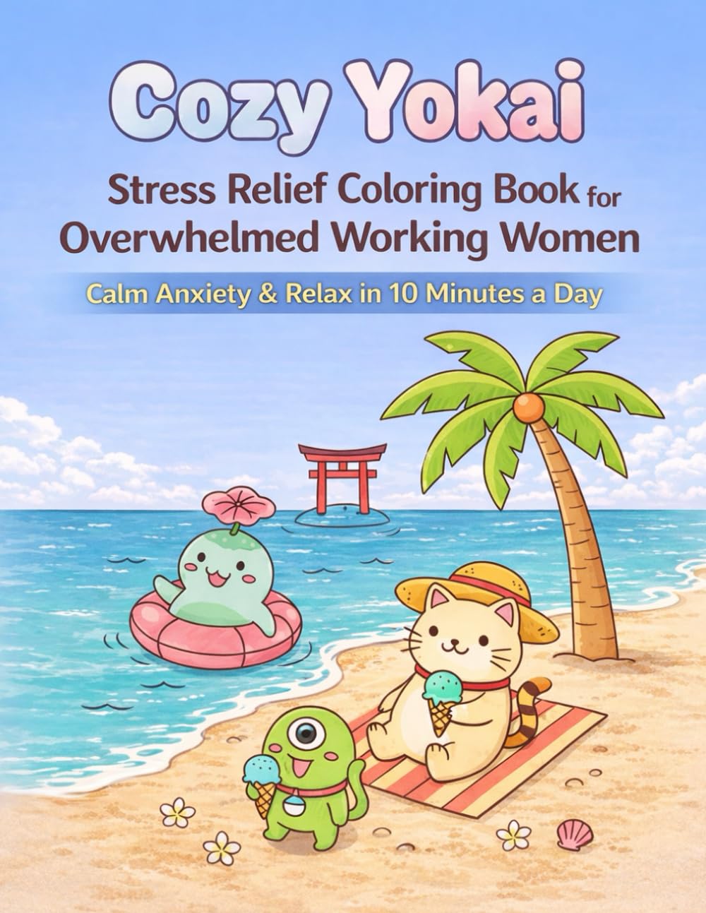 Cozy Yokai: Relaxing & Adorable Japanese Coloring Book