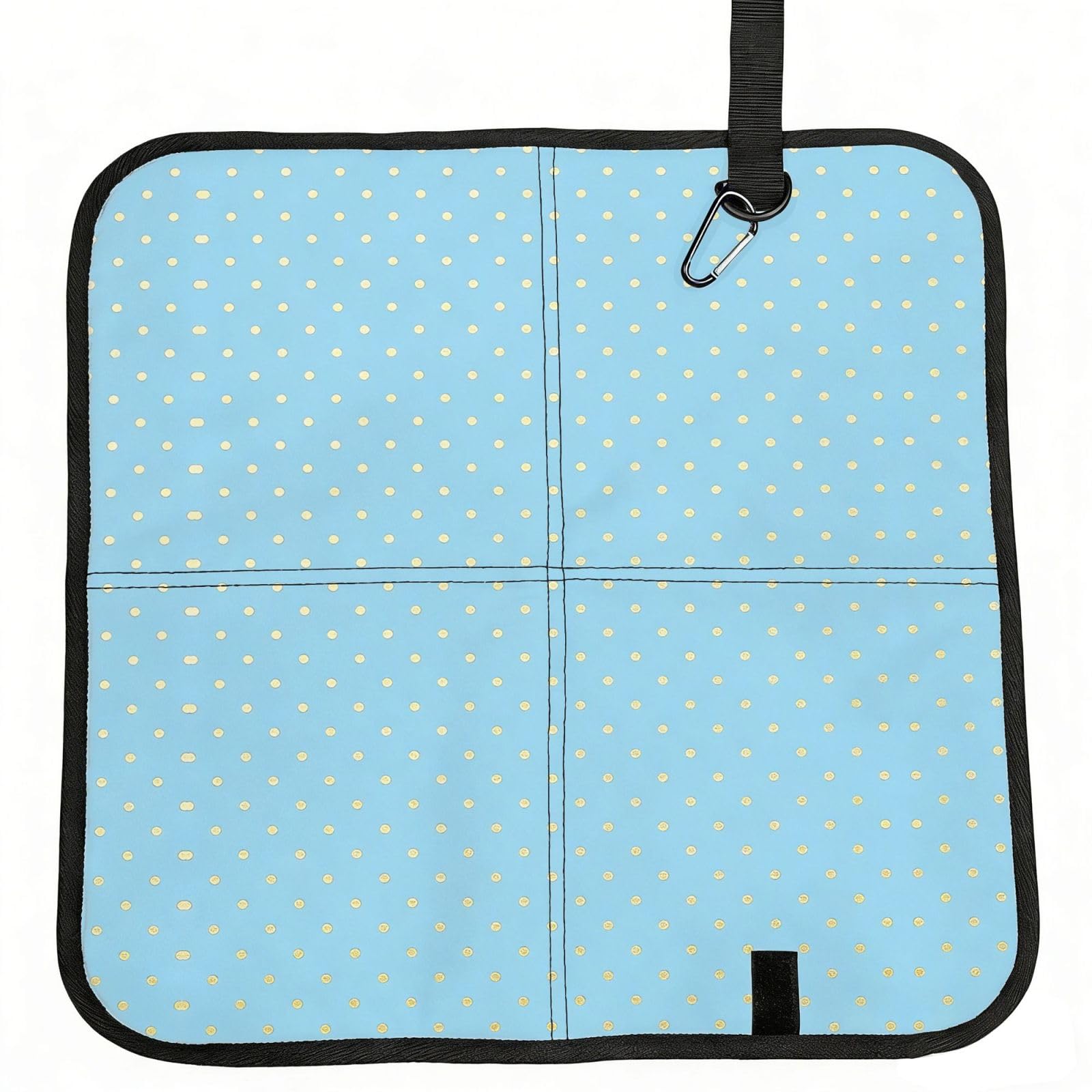DUYIOKH Sky Blue Dots Print Foldable Portable Seat Cushion for World Cup Games, Camping and Outdoor Activities