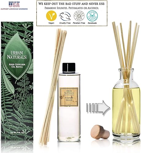 Miniatura 150 de Urban Naturals Reed Diffuser Oil Refill Ocean Mist Sea Salt with Salt Spray, Violet Leaf, Sea Grass, Driftwood 8 oz + Free Reed Sticks, Made in The