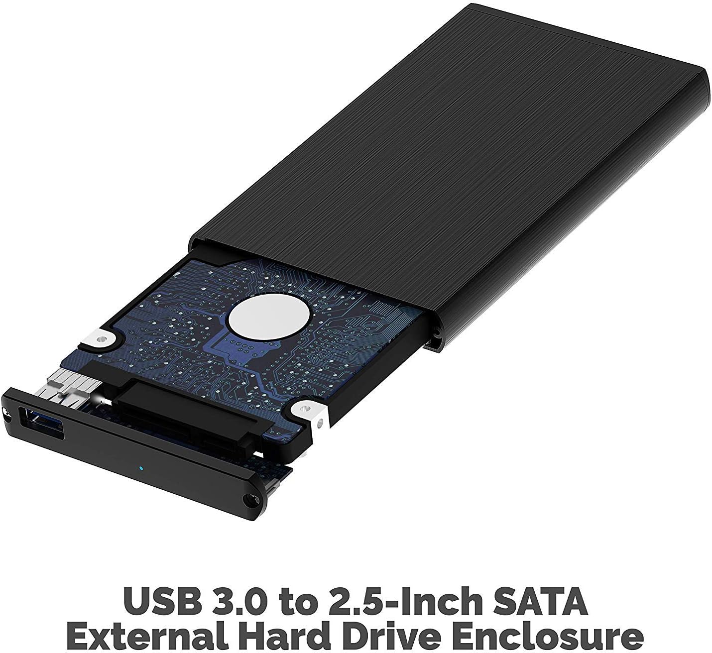 Sabrent [Upgraded Version Support UASP] Ultra Slim USB 3.0 to 2.5-Inch SATA External Aluminum Hard Drive Enclosure [Black] (EC-UK30) : Electronics