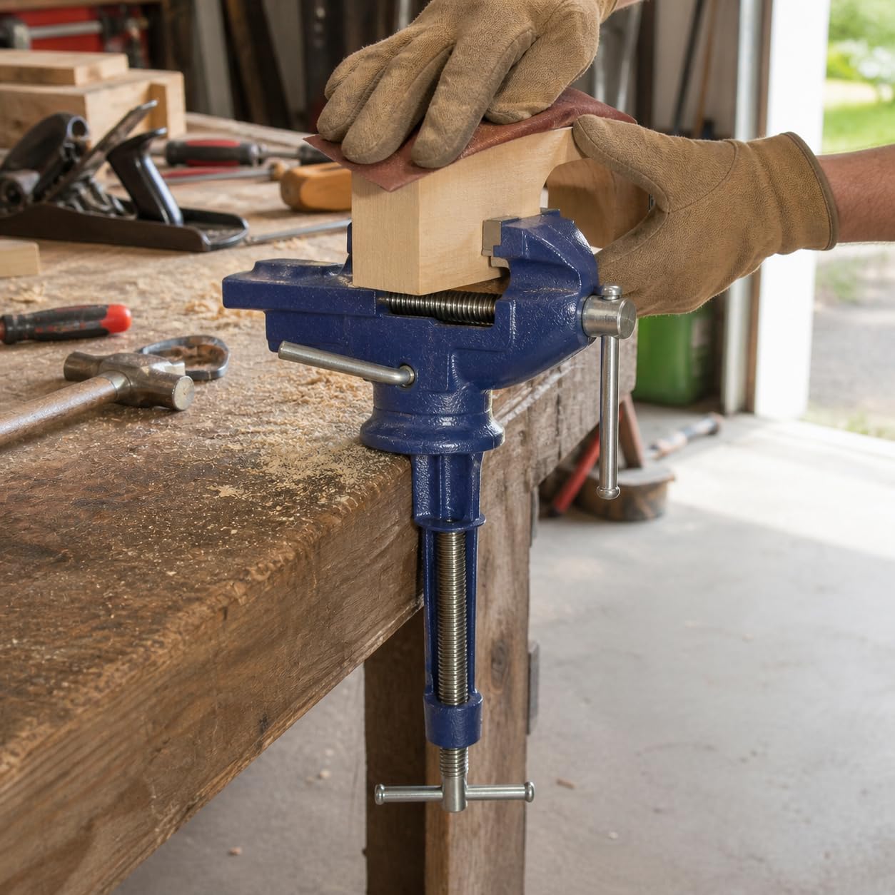 Étau Table Métallique à Pince, Système rotation, Étau à mâchoire, Travaux d'électronique, Pour les électriciens, Étau d'établi à double mâchoire