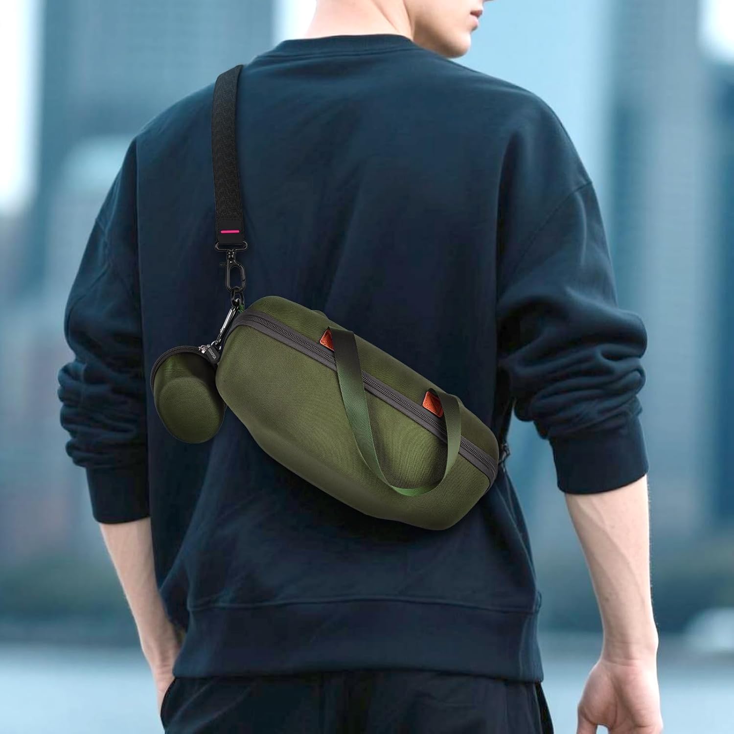 Case Compatible with JBL Xtreme 4/3 Portable Waterproof Wireless Bluetooth Speaker. Travel Carrying Storage Organizer with Holder for Adapter (Box Only) -Black - Image 7